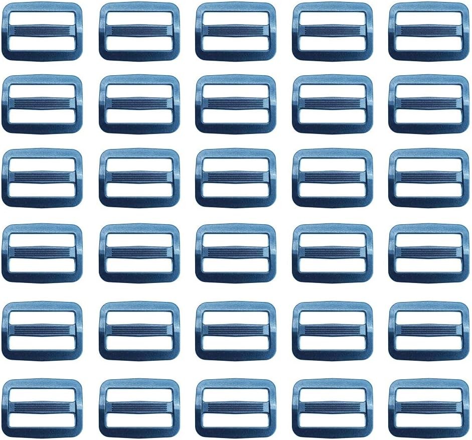 200Pcs 1 Inch Plastic Tri-Glide Slides Buckles,Adjustable Webbing Strap Triglide