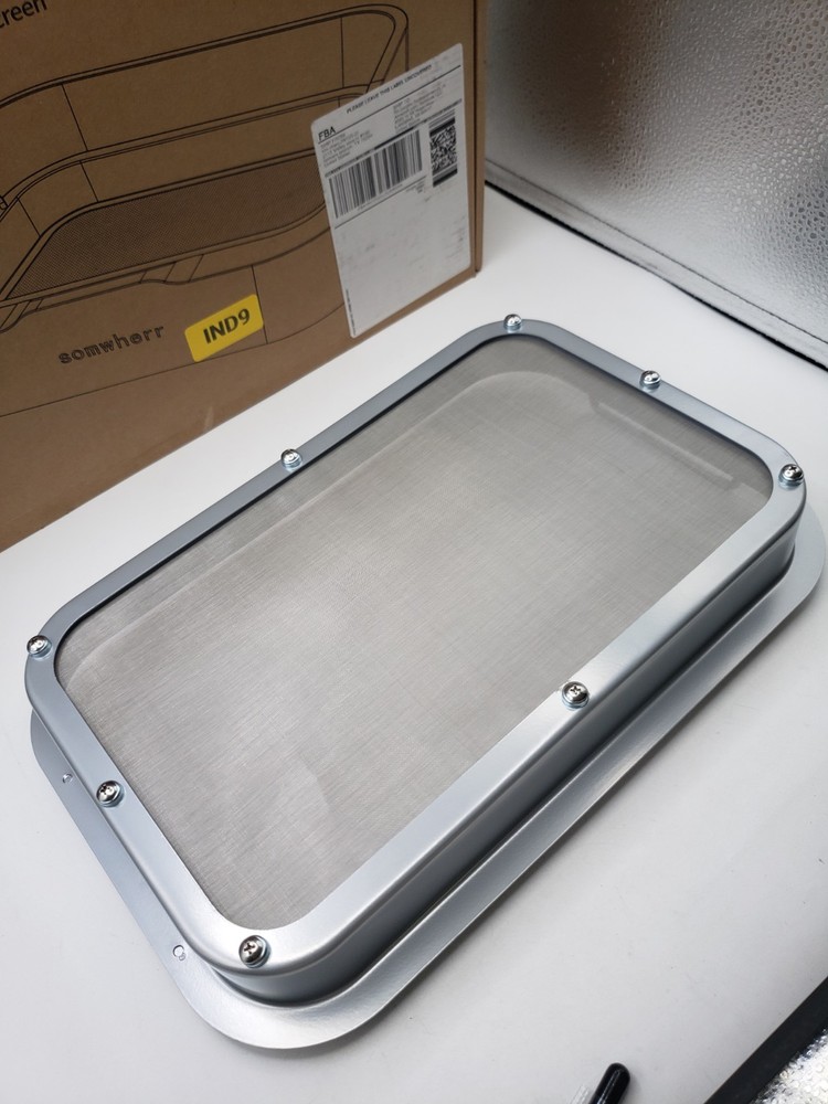 somwherr Tray with Replaceable 150 Micron Fine Mesh Screen and Static Brush