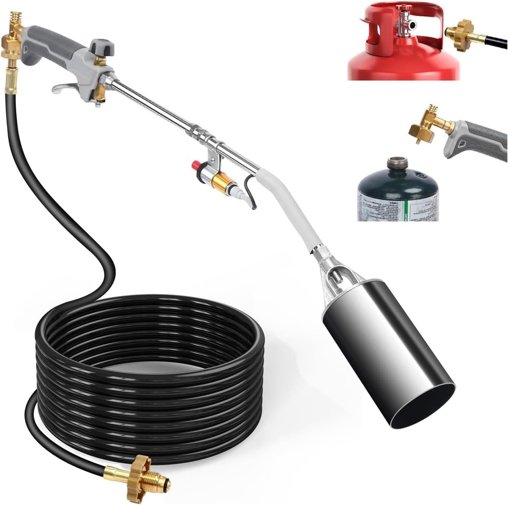 Propane Torch Weed Burner without Storage Bag, Silver