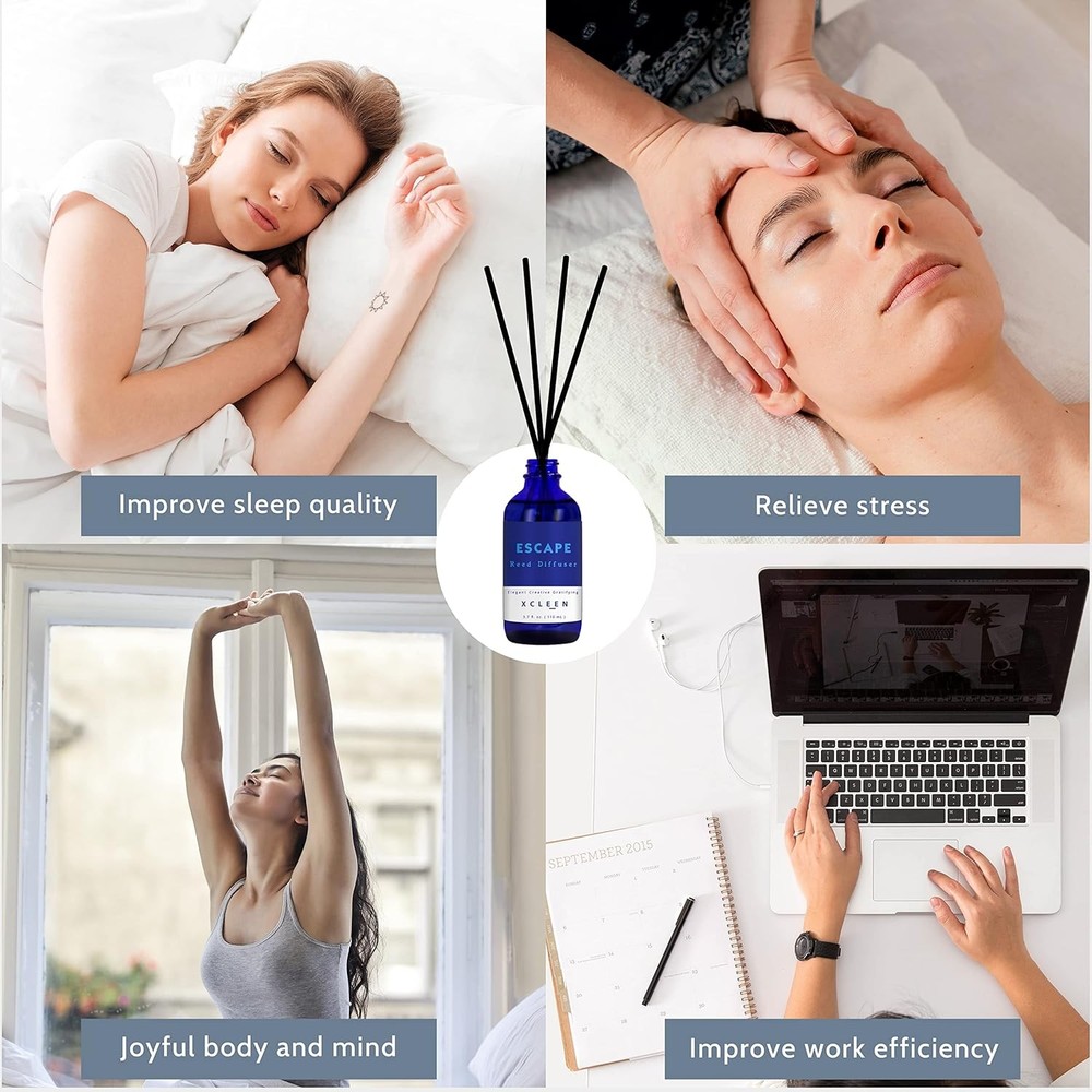 Reed Diffusers Set, 3.7 Oz Scent Diffuser, 6 Diffuser Ounce, Escape