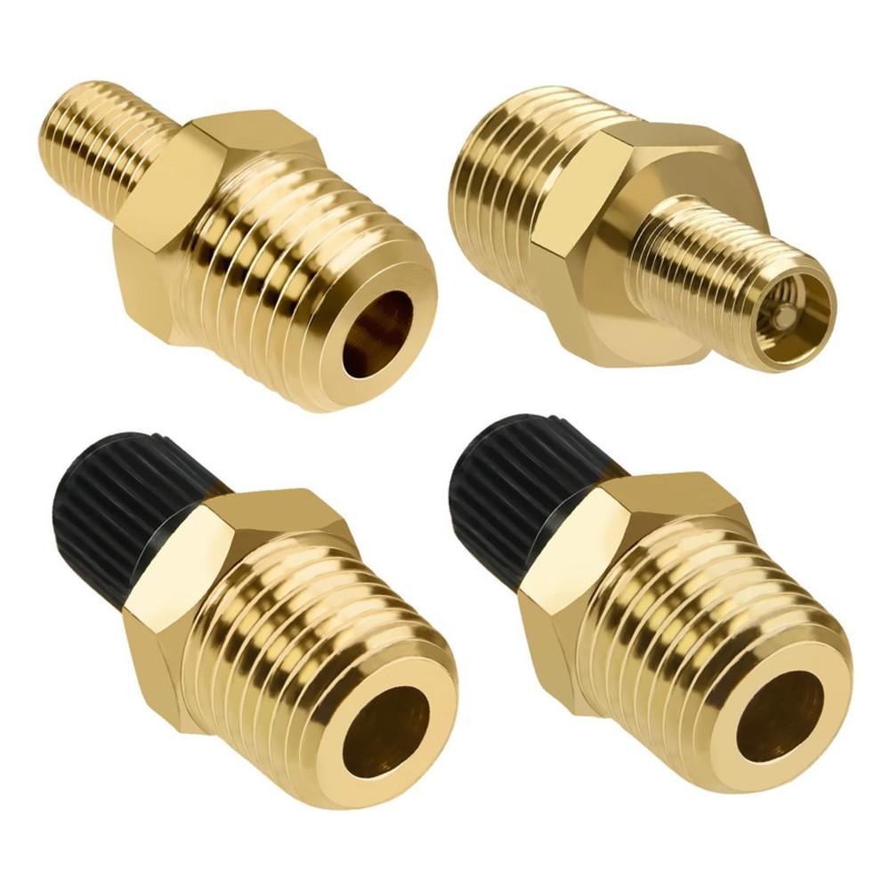 Solid Brass Construction Air Chuck Adapter Standard for Schrader Valve (M)