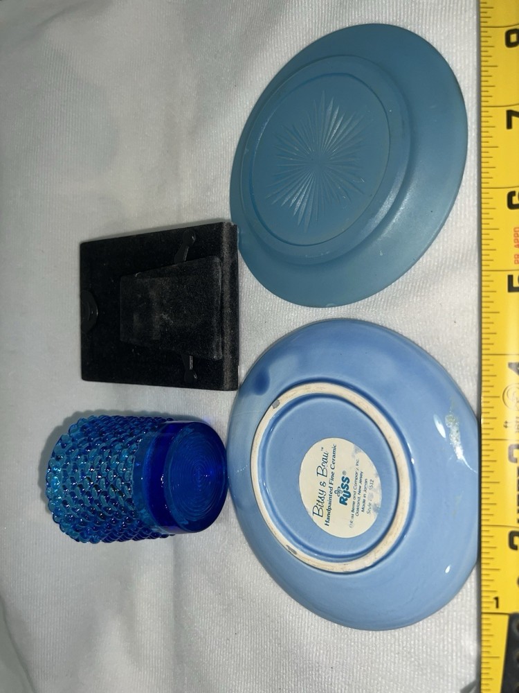 Lot Of 4 Small Blue Items
