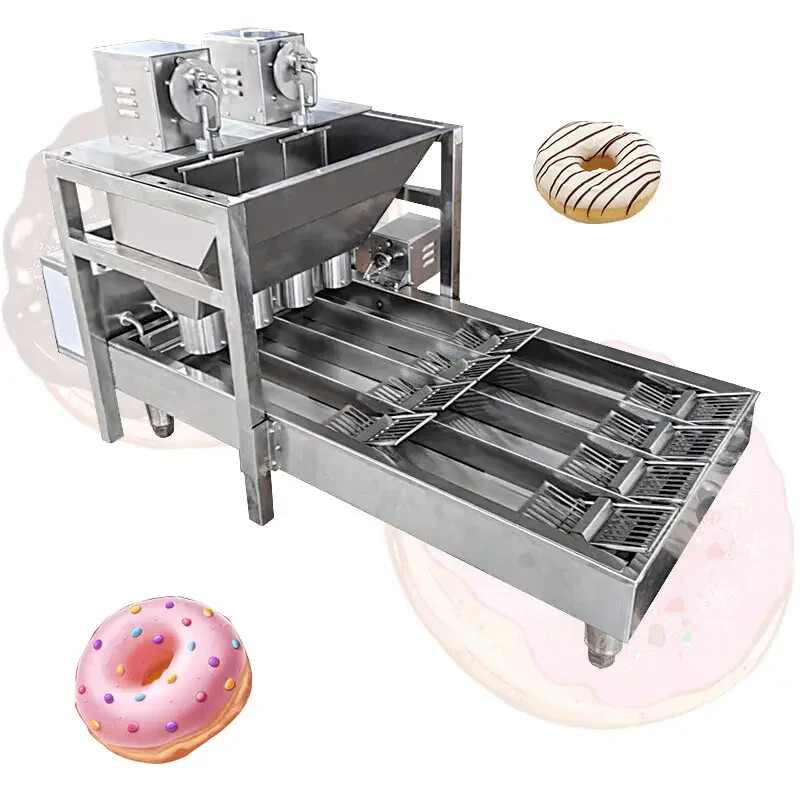 Commercial Automatic Donut Maker Doughnut Making Machine 7200pcs/H 208V 4 Rows