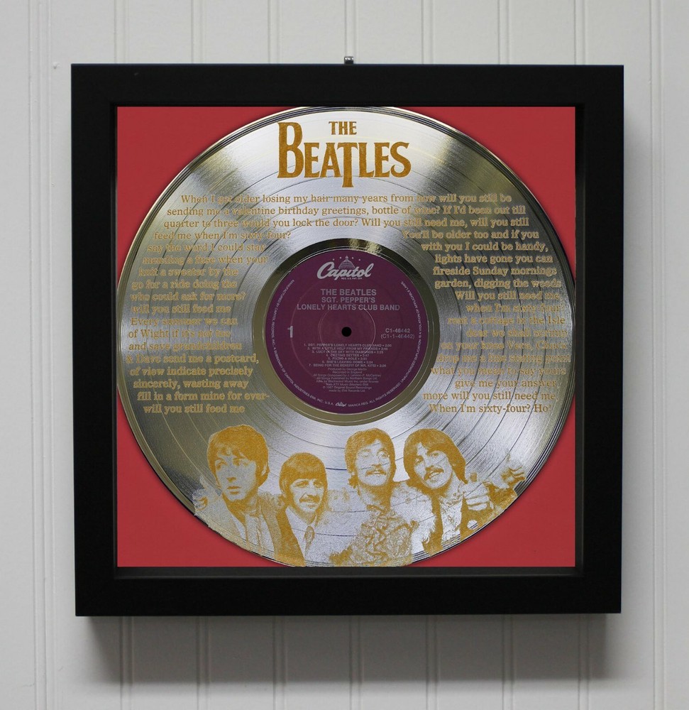 Beatles - When I'm 64 Framed Silver Etched LP Shadowbox