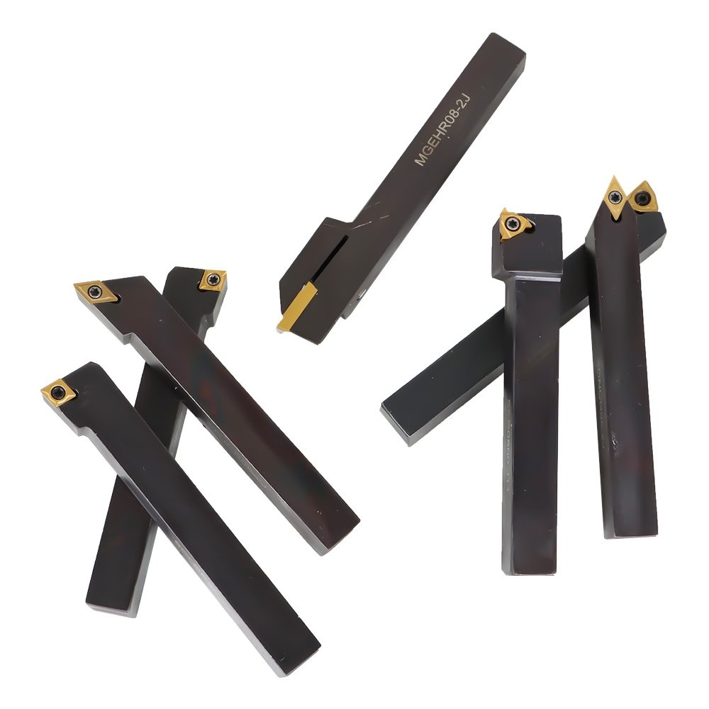 7Pcs Carbide Indexable Turning Tool 1/2" Lathe Tool Bit Thread Insert+Holder Kit