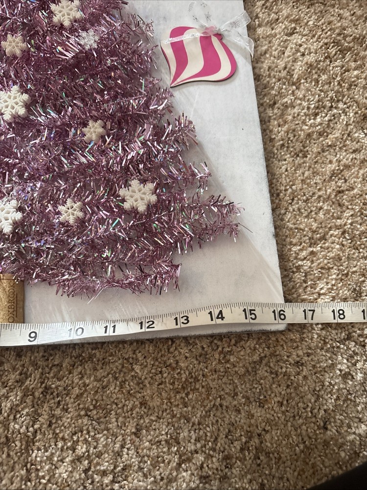 Christmas Door Hanger Pink Christmas Tree