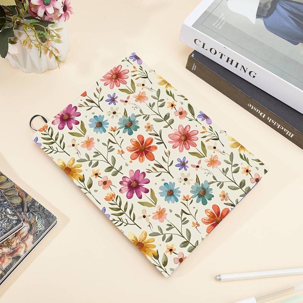 Elastic Washable Floral Book Cover Stretchable Nylon Cloth Polyester Protector
