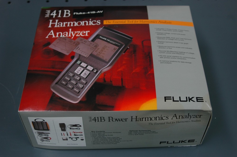 FLUKE 41B-AV HANDHELD POWER HARMONICS ANALYZER -Surplus