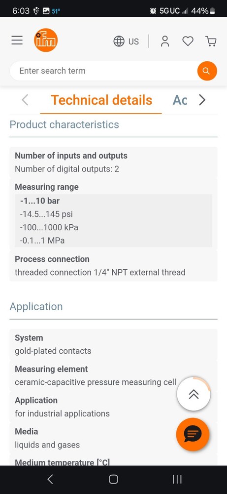 IMF Electronic Pressure Sensor With Display PN7694