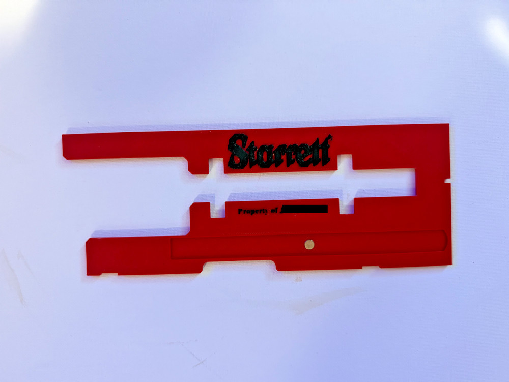 Starrett 120 / 120M Dial Caliper Case Insert – Custom Lettering (INSERT ONLY)