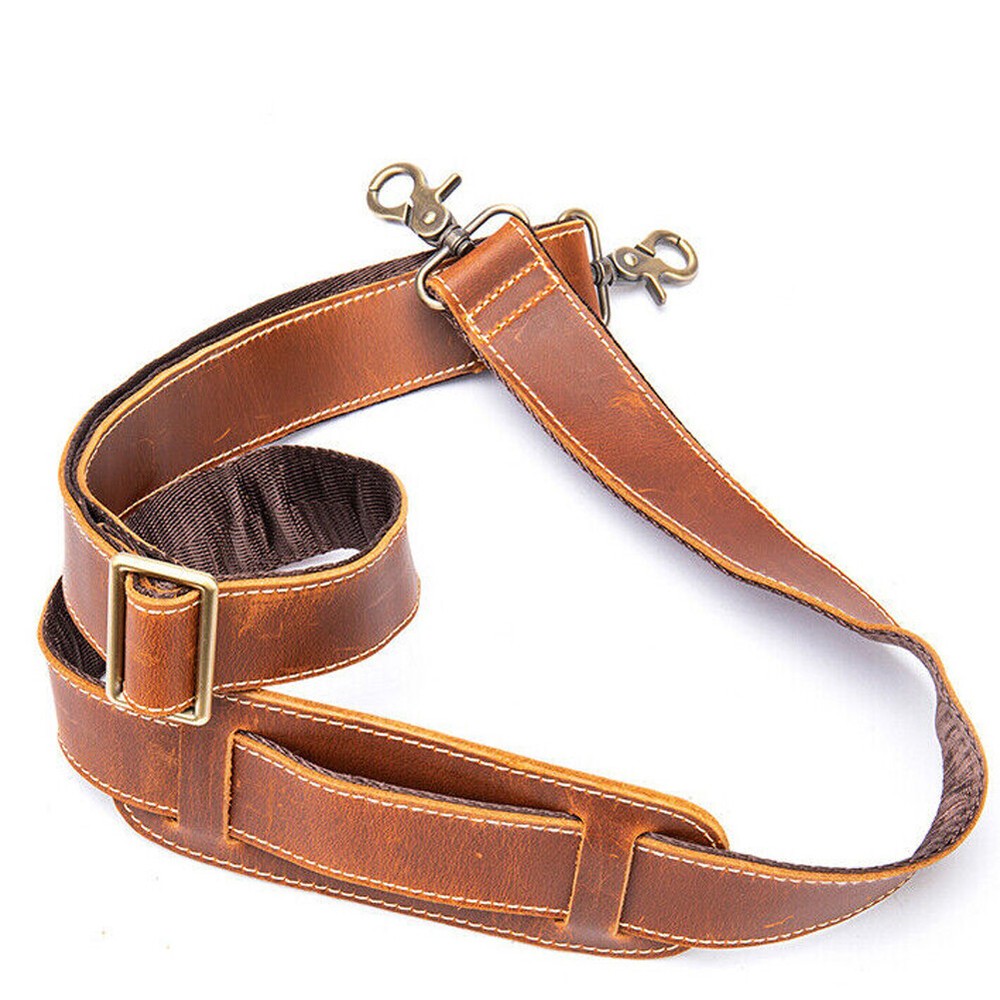 Genuine Leather Replacement Shoulder Strap for Briefcase Luggage Messenger Bag.