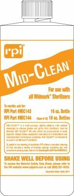 MID-Clean Sterilizer Cleaner Solution for Midmark and Ritter MIC143 16oz Bottle