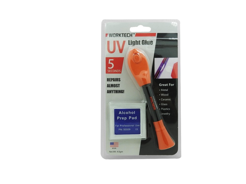 WorkTech Premium & NON-TOXIC 5-Second UV Light Glue for Glass Ceramic Plastics