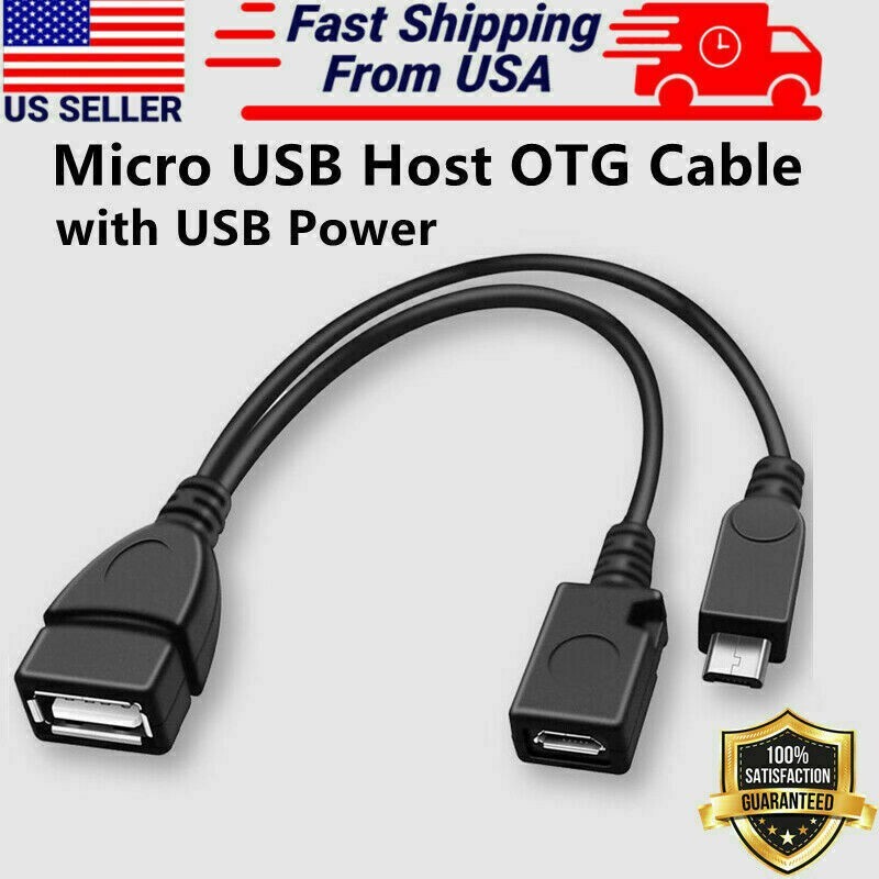 Micro USB Host OTG Cable with USB Power for Android Tablet Samsung/HTC/Nexus/LG