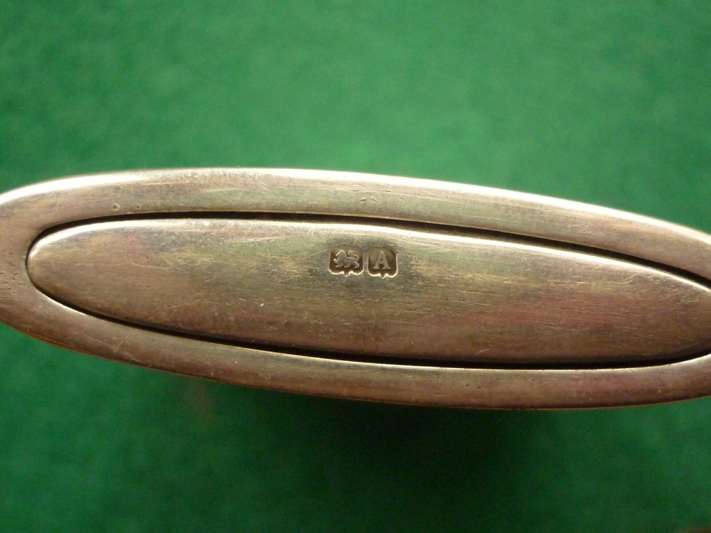 Solid Silver Unusual Sliding Vesta Case Birm 1925 with Advertising Inscription