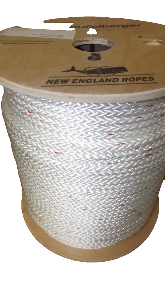 1/2" x 225' 12-Strand Braided Polyester Rope, Wire Pulling Line, Bull Rope