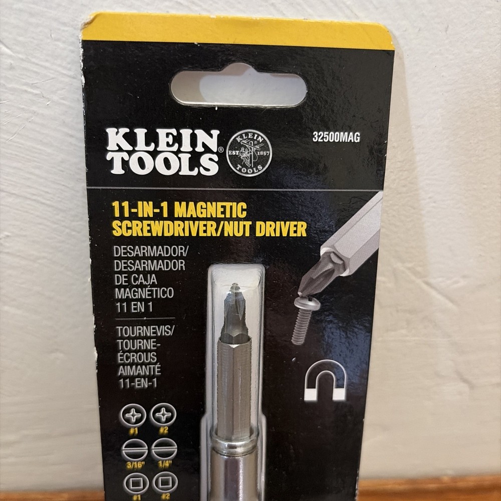 Klein Tools 32500 Multi Bit Driver Nut Driver 11-in-1 Multi-Tool