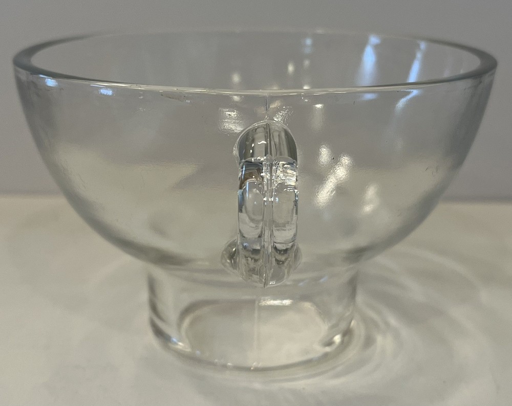 Vintage Thick Clear Glass Canning Funnel with a Finger Loop Handle