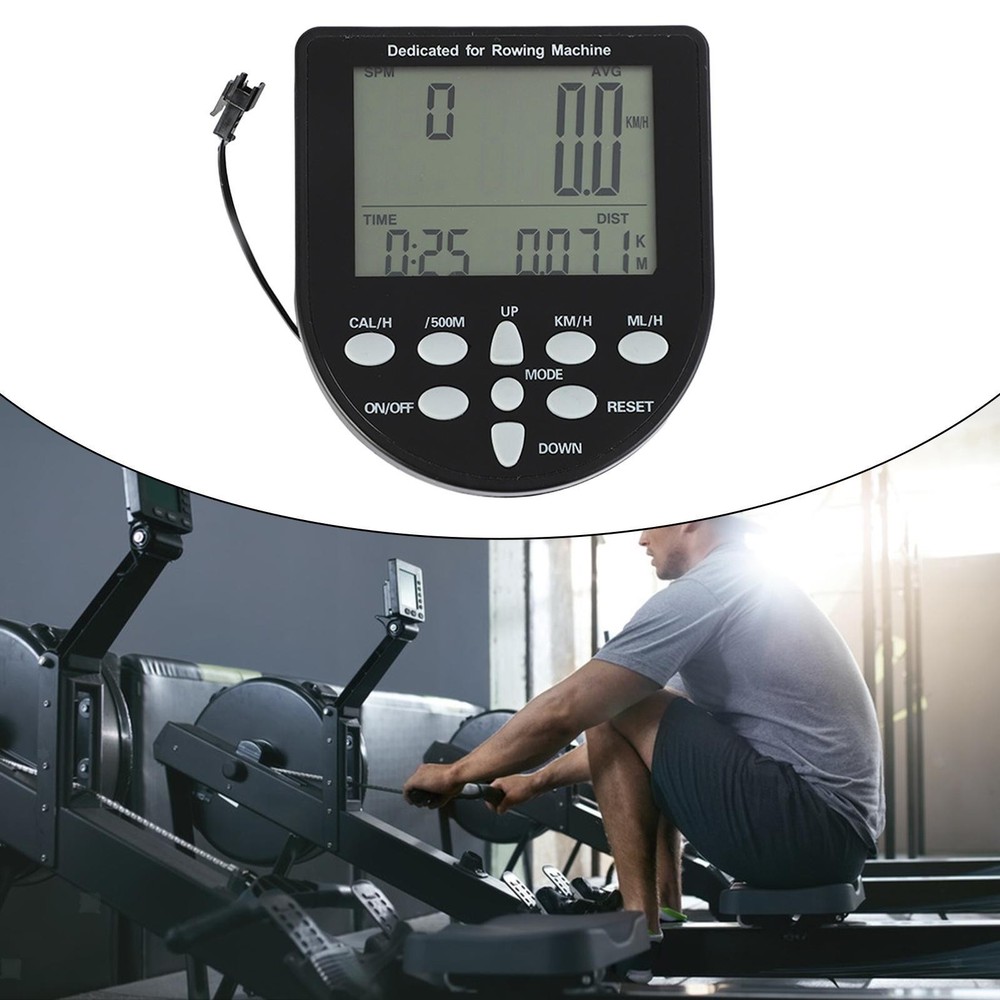 Rowing Machine Counter Monitor Easy to Use Replacement Professional Timer Meter