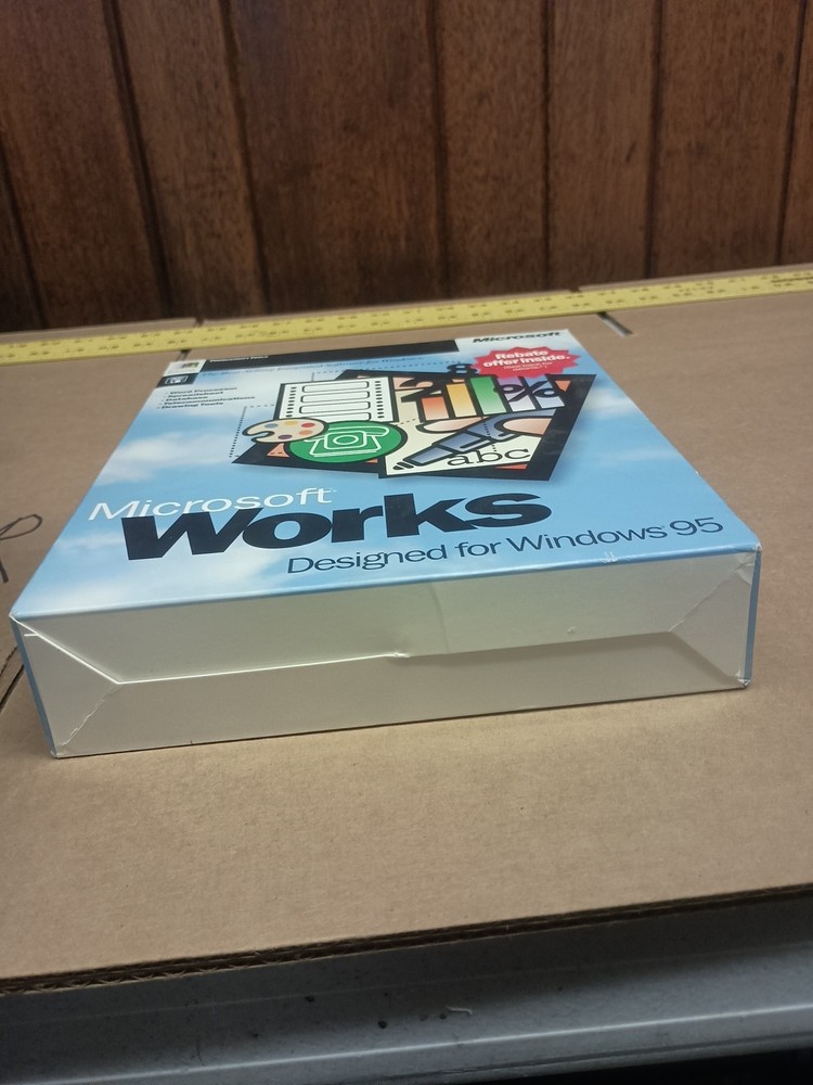 Vintage Microsoft Works PC CD-ROM Designed for Windows 95