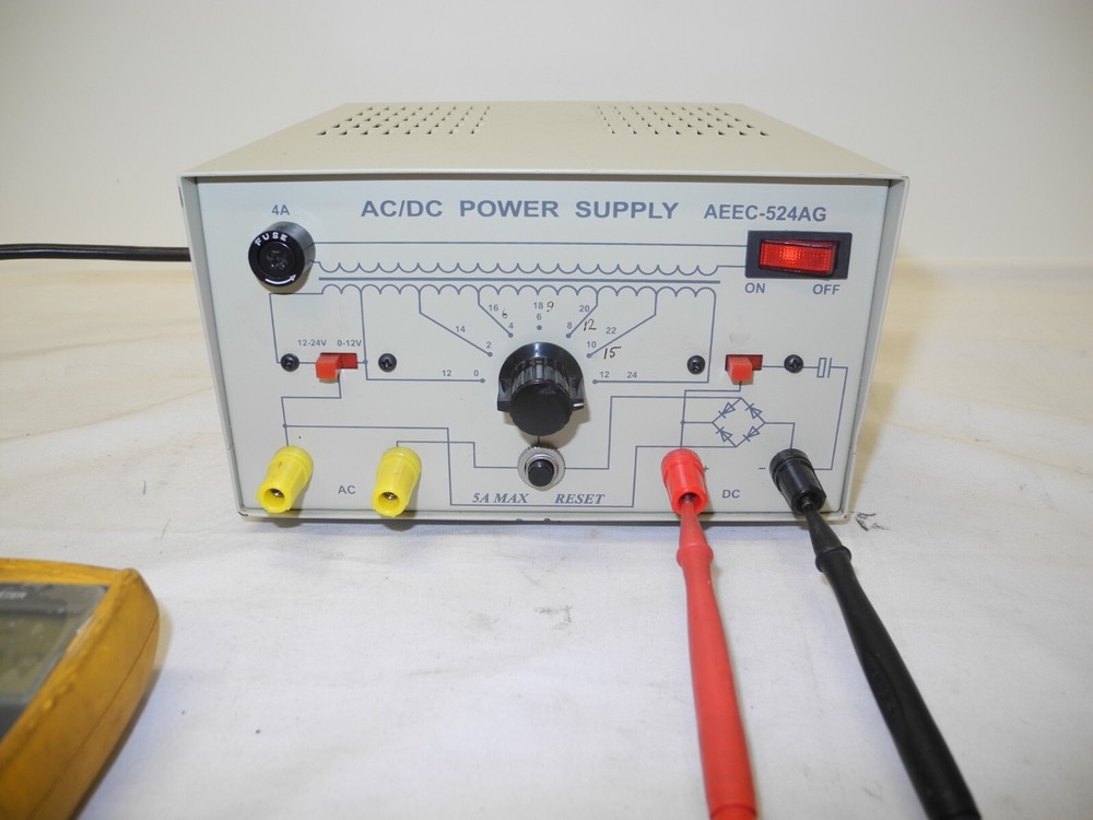 AEEC-524AG 0 - 24V AC/DC POWER SUPPLY, WORKING !