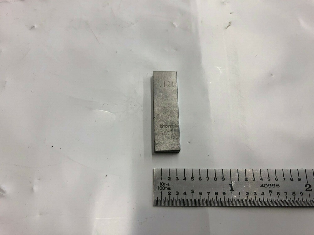 .121 Starrett Rectangular Steel Gage Gauge Block.