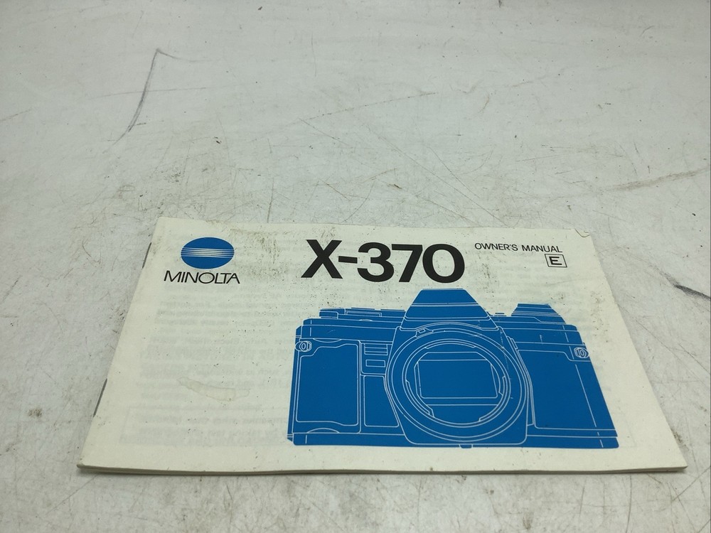 MINOLTA X-370 Owner's Manual Instructions