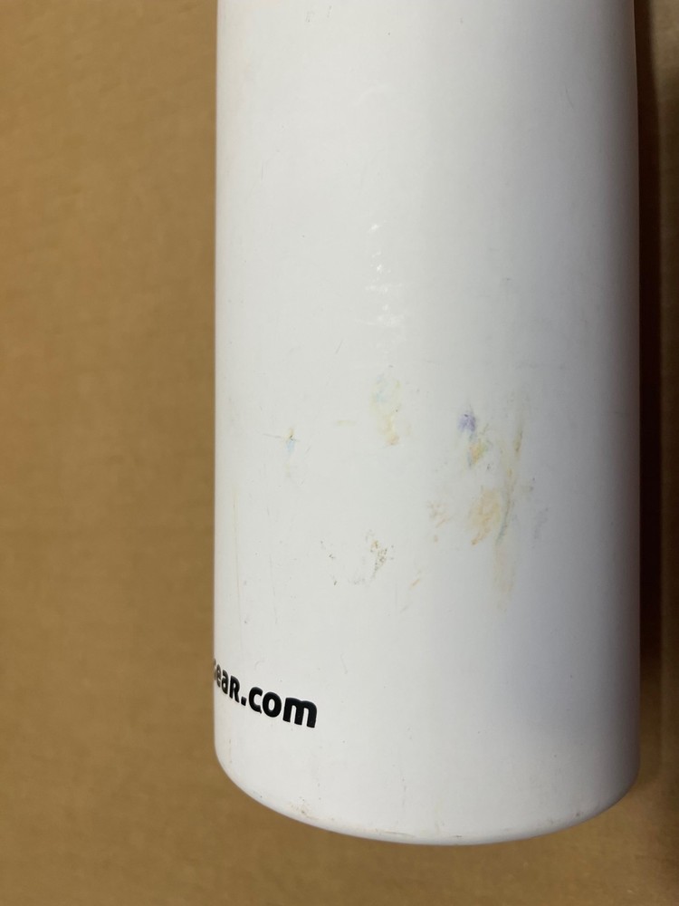 Waves 12 inch stainless water bottle white/silver