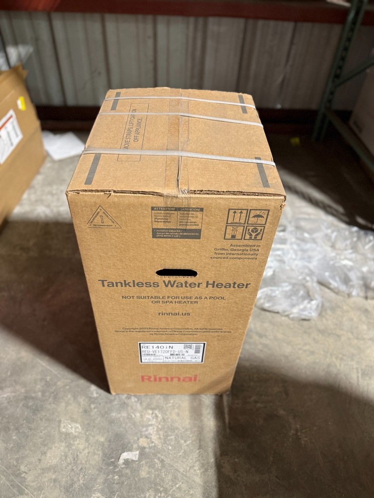 Rinnai RE140iN Tankless Water Heater NG – Unused, Open Box – See Description