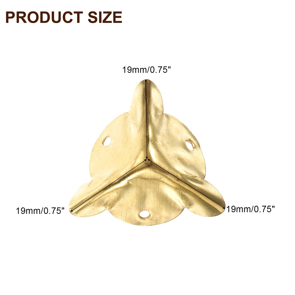 12 Pcs 19mm Decorative Box Corner Cover, Corner Protector, Yellow