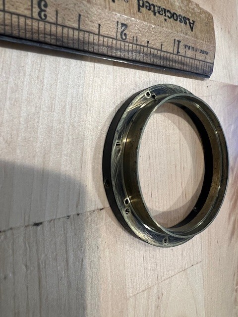 Vintage Brass Retaining Ring/Flange / Camera