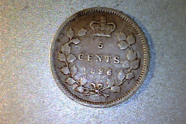 1896 Canada 5 CENT , LARGE 96 - LOT #HC03