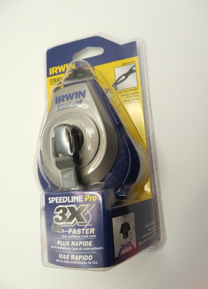 Irwin Strait-Line Speedline Pro 3X Chalk Reel, 100'