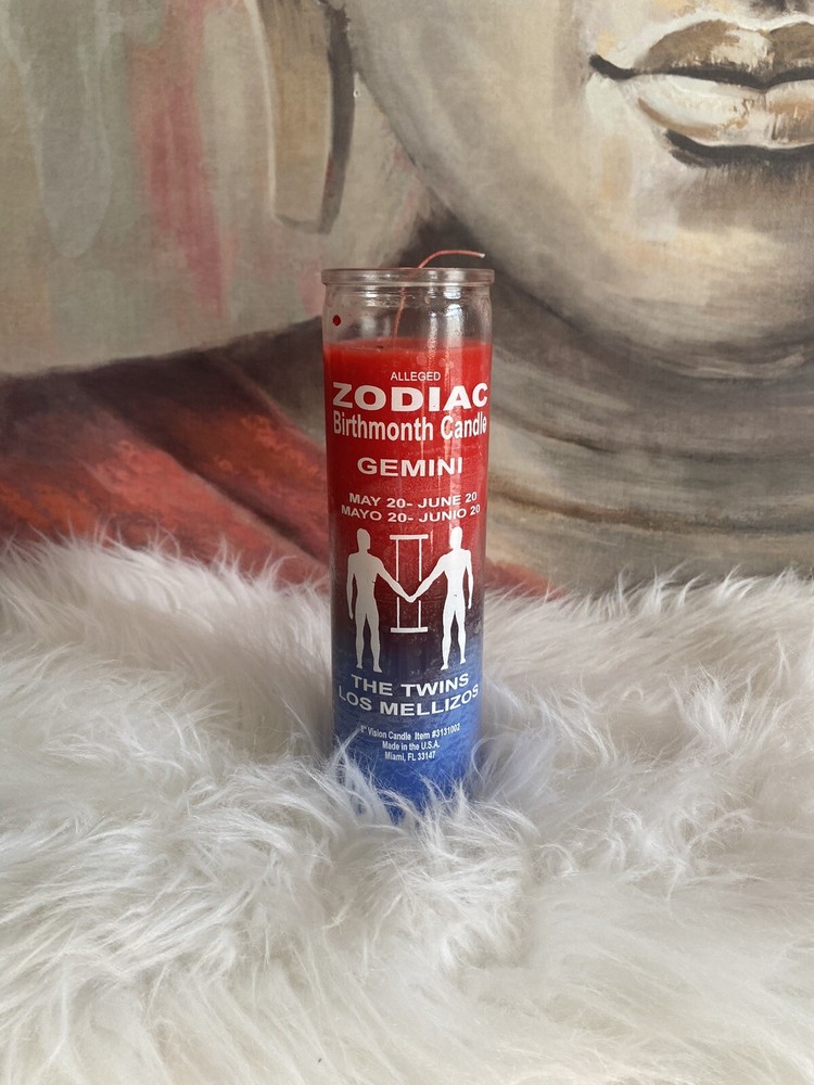 Gemini zodiac candle
