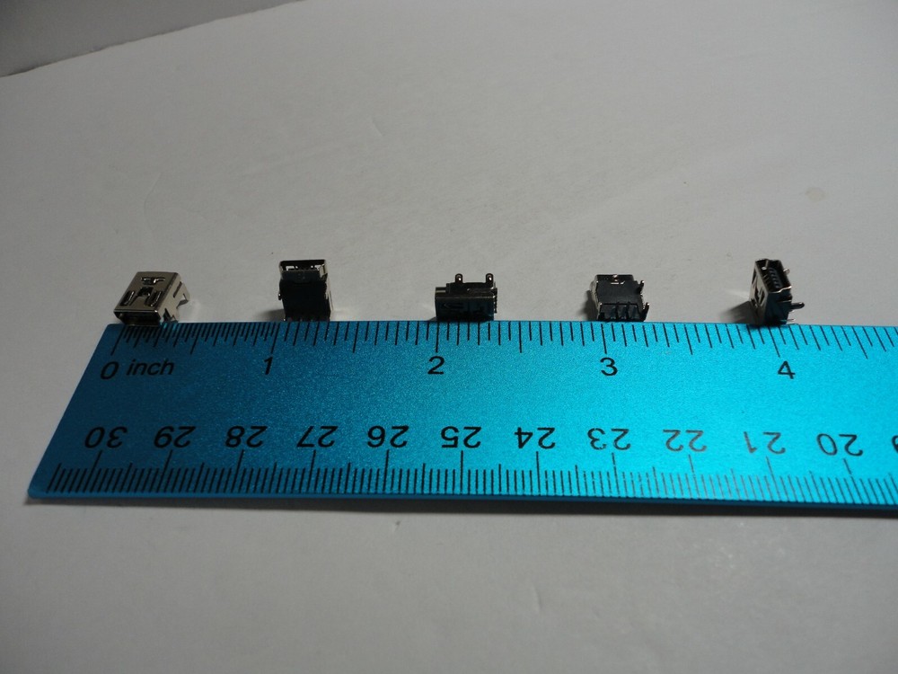 5 Pcs Pack Lot Mini USB Type B 5Pin Female Socket Right Angle DIP Jack Connector