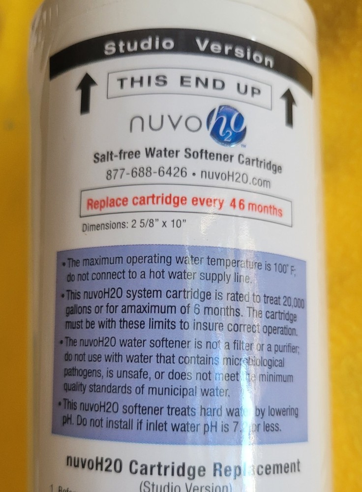 Nuvo SHP-2516-1 H2O Studio Water Softener & Taste System Replacement Filter
