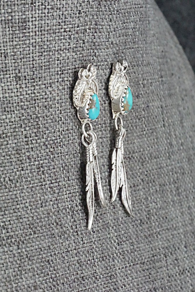 Turquoise and Sterling Silver Earrings - Sharon McCarthy