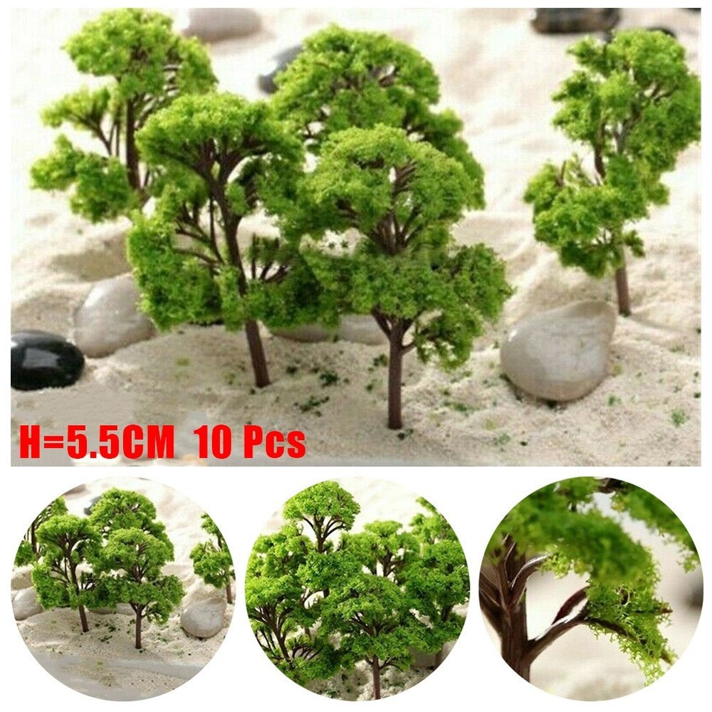 For Scene Layout Model Tree Train Railroad Plastic Scale Tree About 5.5CM