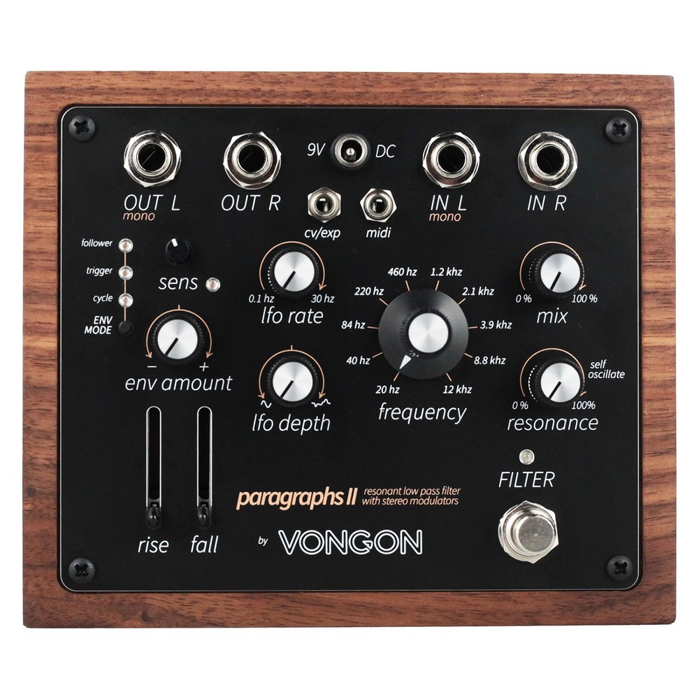 Vongon Paragraphs II 4-Pole Resonant Low Pass Filter Pedal