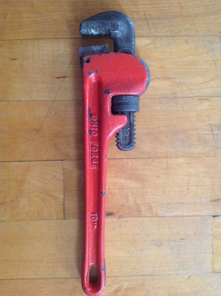 OHIO FORGE 10" PLUMBERS TOOL MONKEY WRENCH PIPE GRIPPER + TECH SPEC