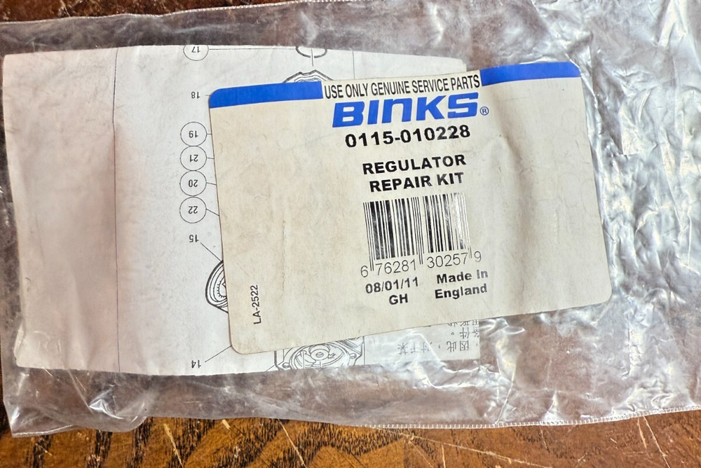 Binks 0115-010228 Regulator Repair Kit