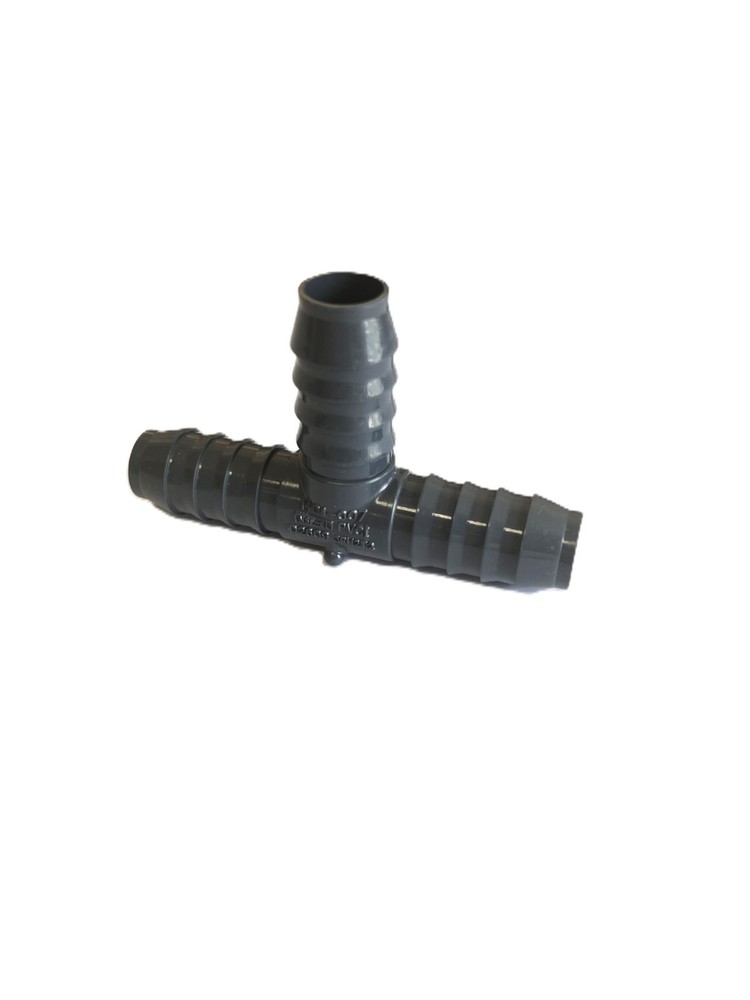 3/4" Barbed PVC Tee (Insert x Insert x Insert)