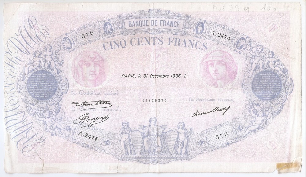 France 500 francs  1936