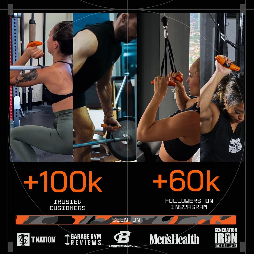 Angles90 Original Pull-Up Grips - Lat Pulldown Attachment - T-Bar R... Fast Ship