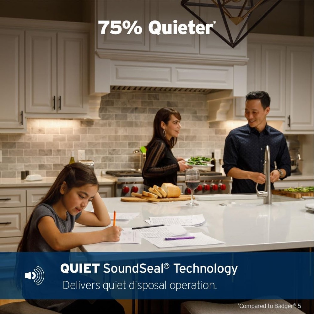 InSinkErator EVOLUTION 0.75HP 3/4 HP, Advanced Series EZ Connect Continuous F...