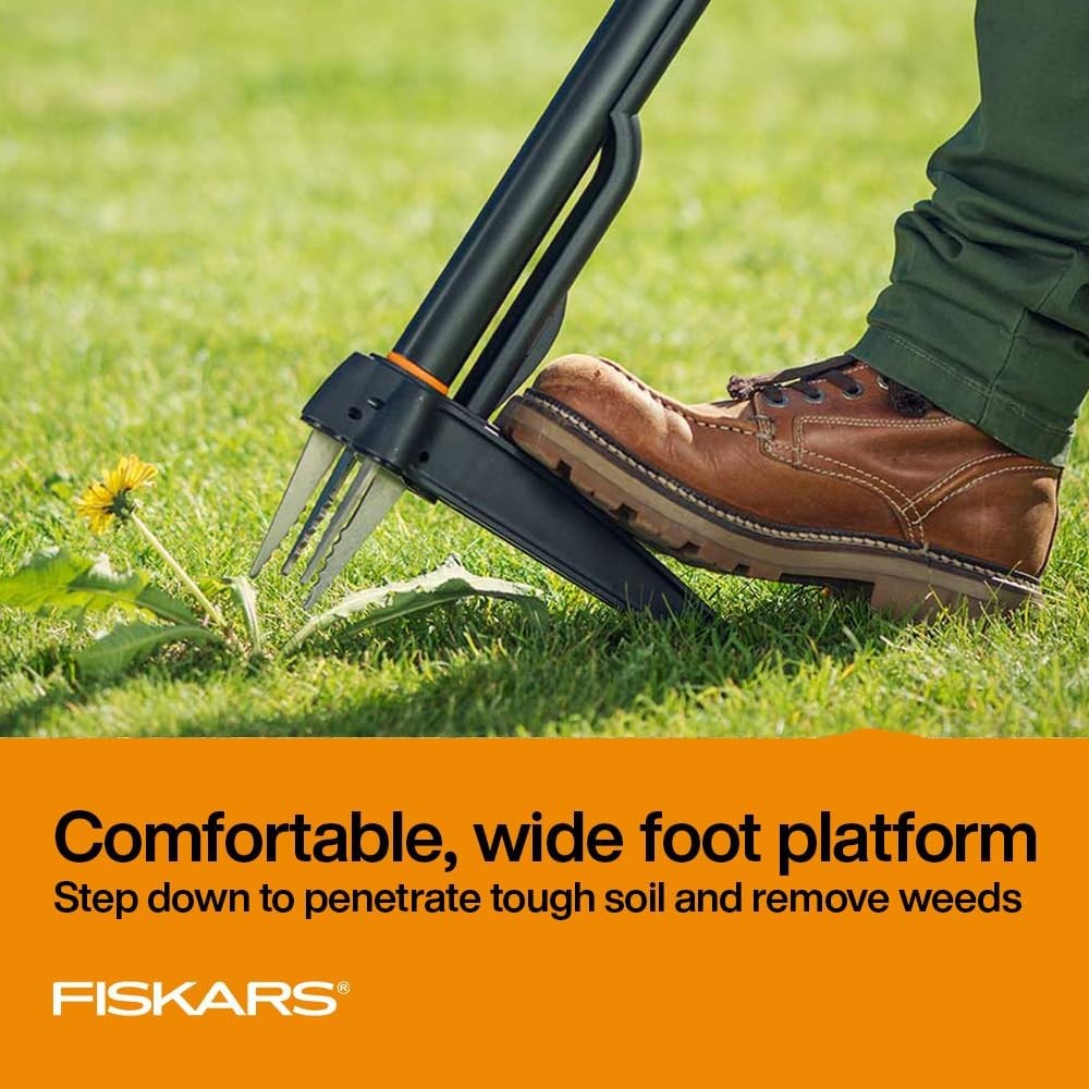 Ergonomic 39" 4-Claw Weed Puller Tool with Easy-Eject Mechanism