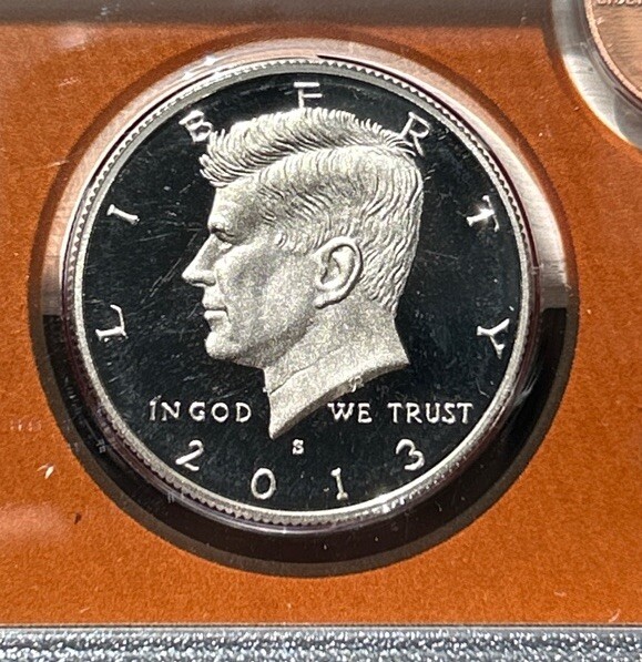 2013 Clad Proof Set Original Pkg Struck Thru Error Quarter & Half Dollar COA