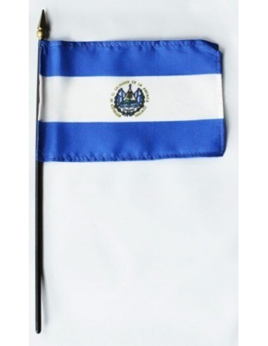 El Salvador 4" x 6" Mounted Flags