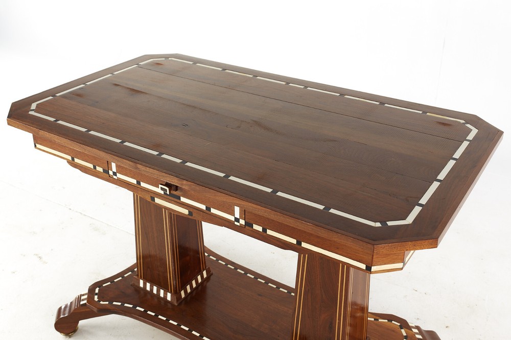 Pedestal Table with Inlay