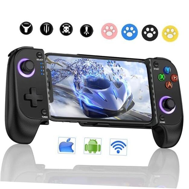 Mobile Game Controller for iphone/Android, Wireless Phone MC100 series Black-2